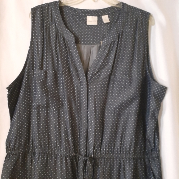 INDIGO DOT MIDI DRESS - Picture 2 of 4